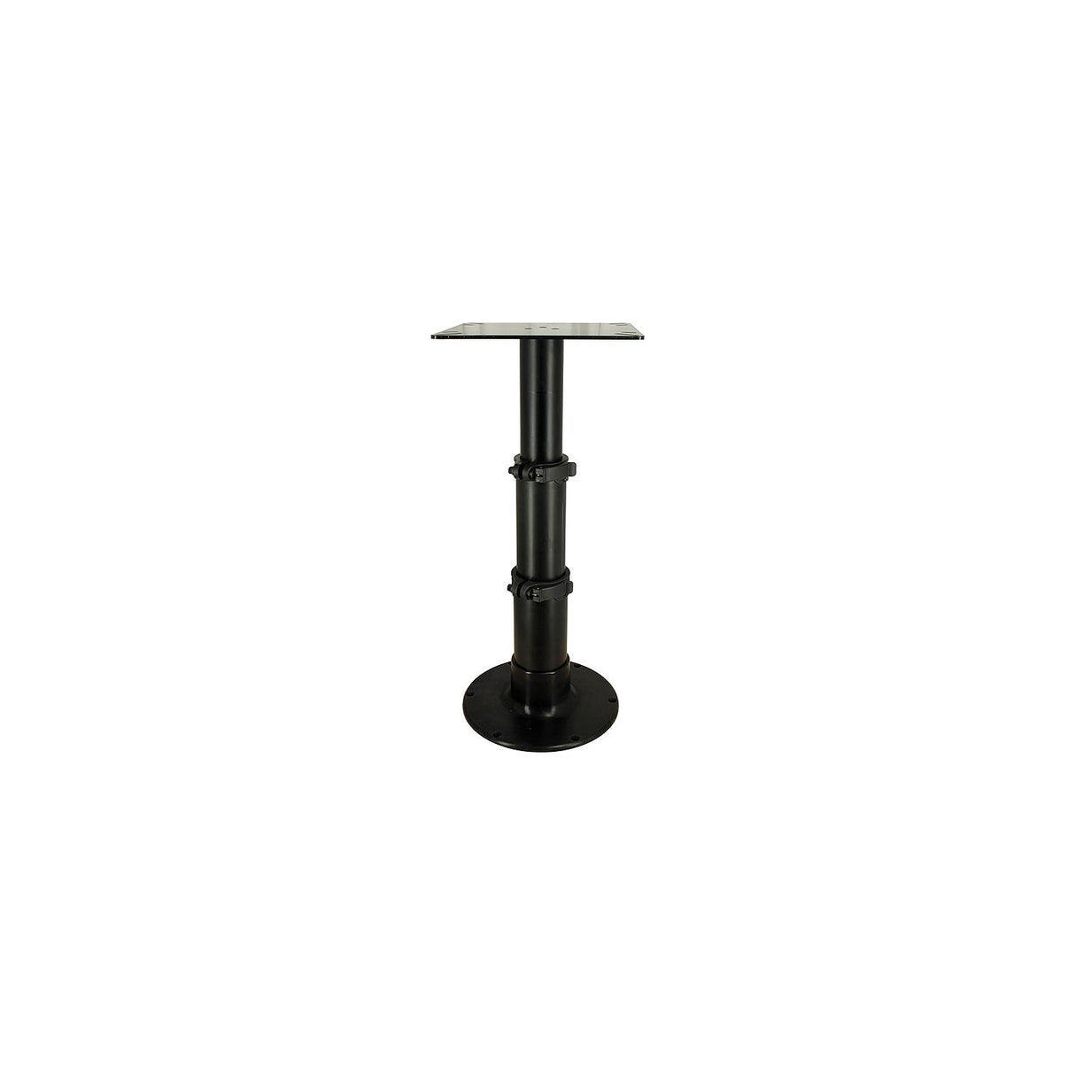 Springfield Marine Springfield 1660230BLK 3-Stage Black Anodized Pedestal Set (Includes Square Table Mount and Base), 12-3/4", 20", 28" - 1660230-BLK
