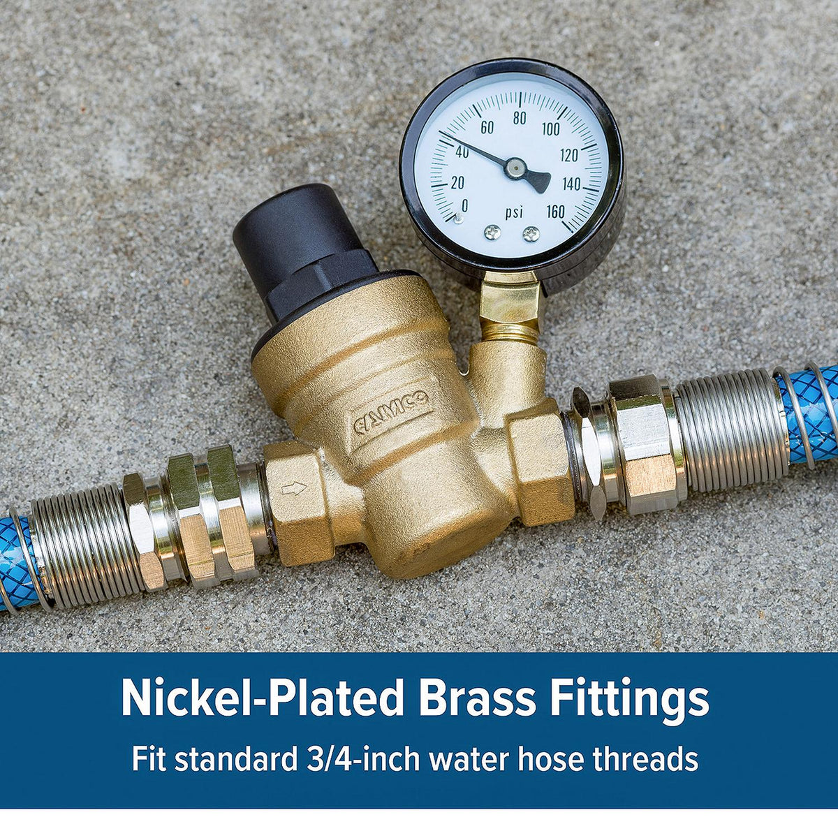 Camco 40058 Adjustable RV /Marine Brass Water Pressure Regulator - image 2