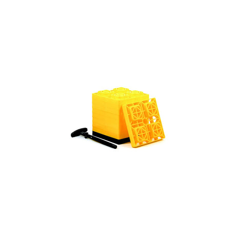 Camco FasTen Leveling Blocks w/T-Handle - 2x2 - Yellow *10-Pack [44512] - official Camco product image 4