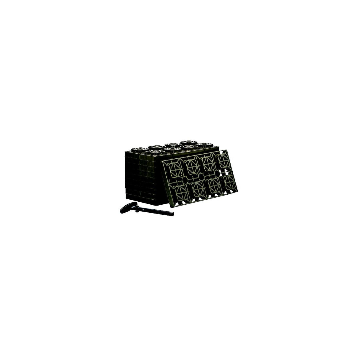 Camco 44525 FasTen 4 x 2 Leveling Blocks, Brown, 10/pk - 44525