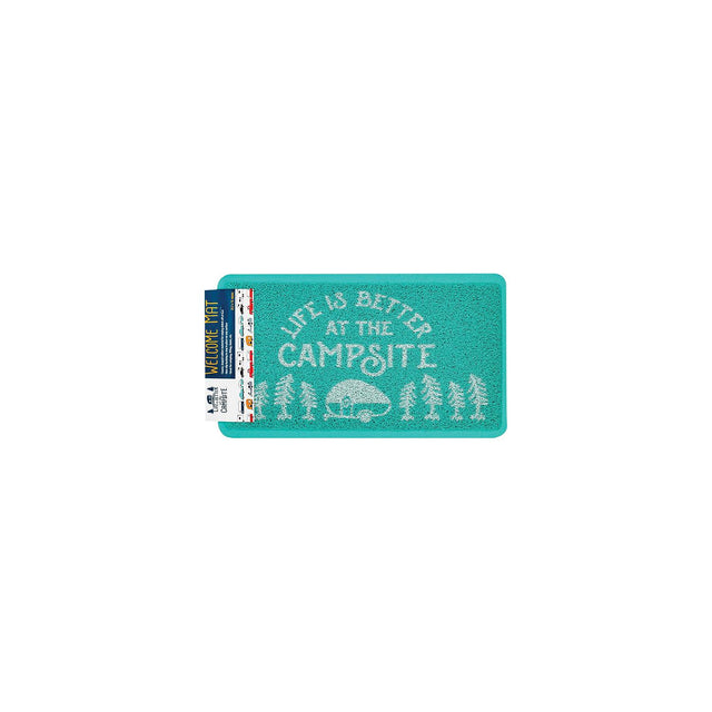 Camco SCRUB RUG TEAL/WHT 26.5 X15 SCRUB RUG TEAL/WHT SM-LIBATC - 53199 - image 1