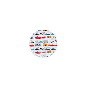 Camco 53224 Melamine Dishware, Multi-color RV & Truck Pattern, 9-3/4" Dinner Plate - image 1