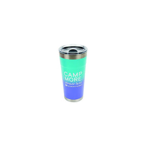 Camco 53317 Camp More / Stress Less Tumbler, 20 oz., Blue/Purple - image 1