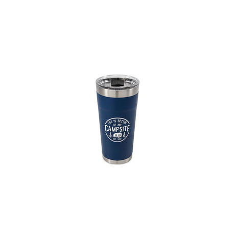 Camco 53323 Life Is Better At The Campsite Tumbler, 20 oz., Navy - image 1