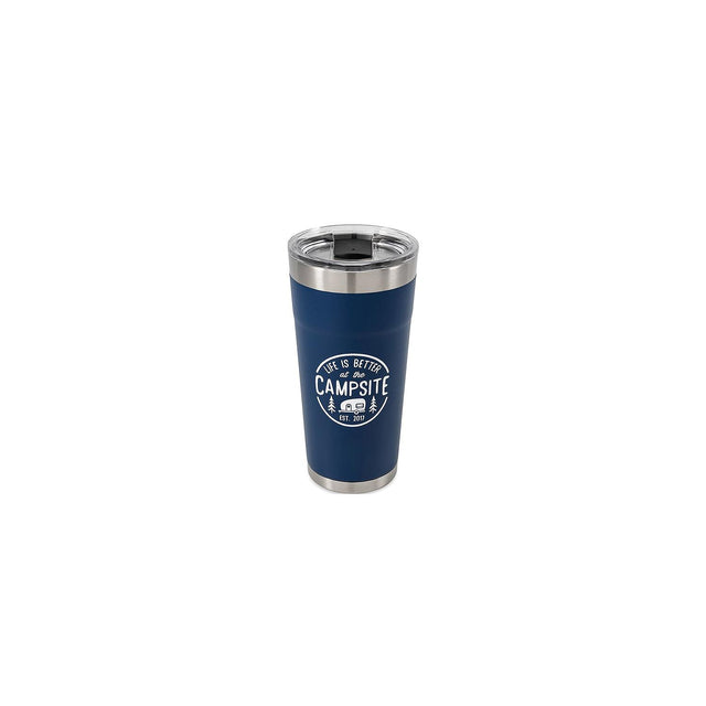 Camco 53323 Life Is Better At The Campsite Tumbler, 20 oz., Navy - image 1