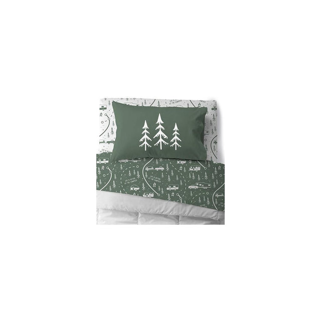 Camco 53477 Bed Sheets, Bunk, Green Map - image 1