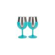 Camco 53484 Wine Tumblers, 8 oz., Light Blue, 1 pr. - image 1