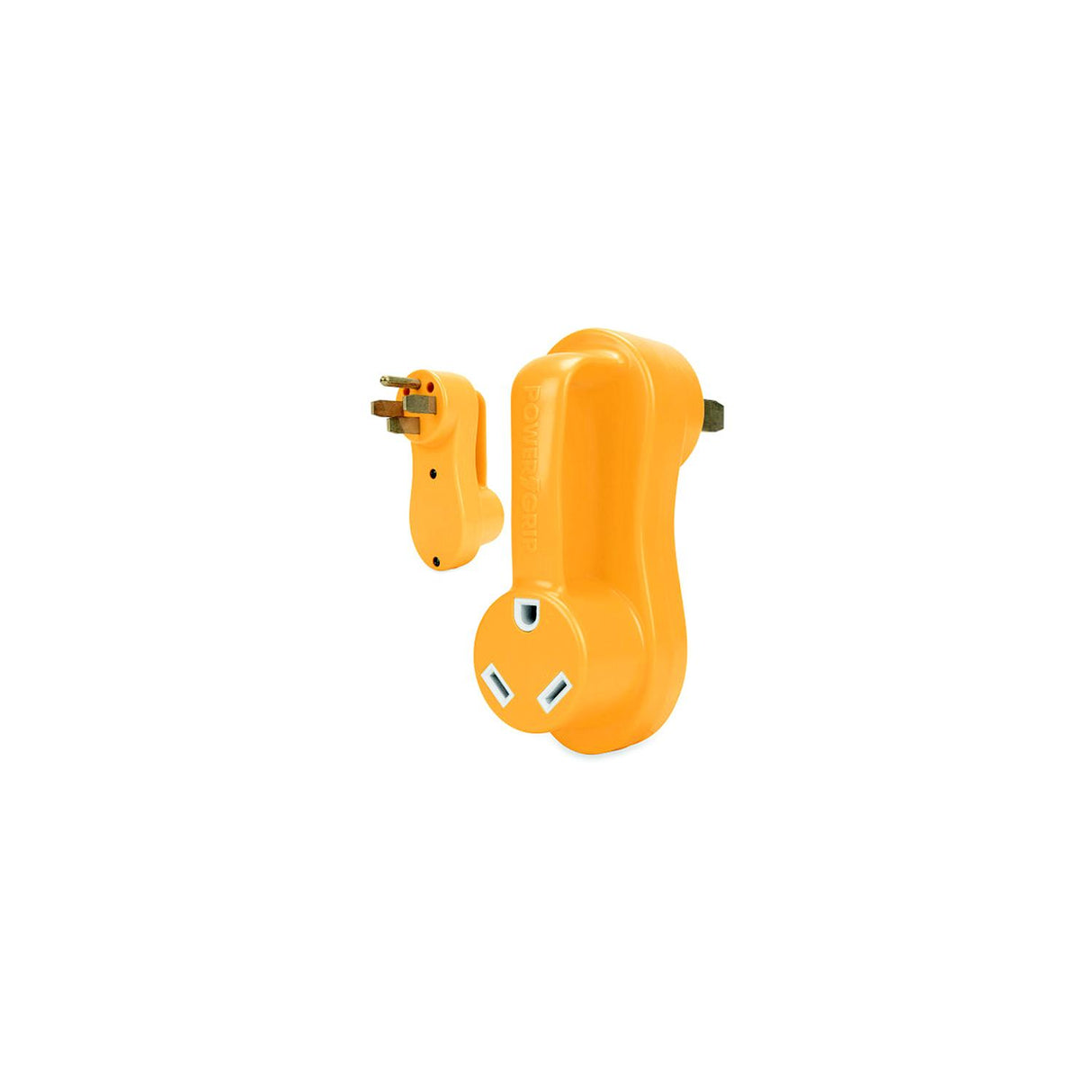 Camco 55135 Power Grip Offset Adapter - 50 amp to 30 amp RV Power Adapter, 55135 - image 1