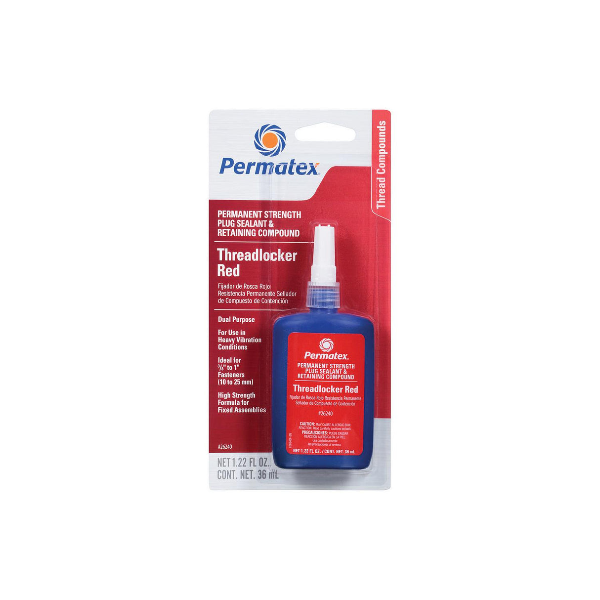 Permatex Permanent Strength Threadlocker Red - 26240