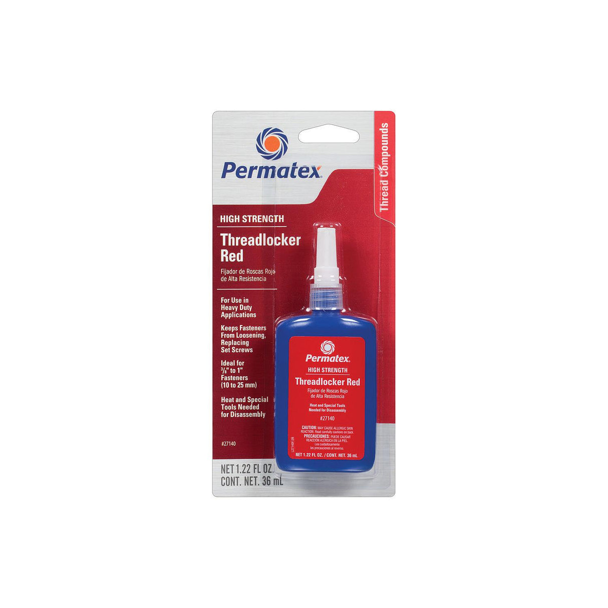 Permatex 27140 Thrd Lck Red 271 36 ML Marine Boat