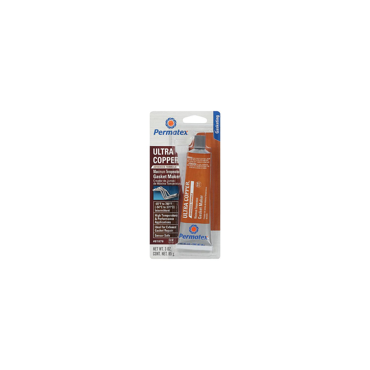 Permatex 81878 Gasket Slcn Cpr Htmp 3OZ Marine Boat