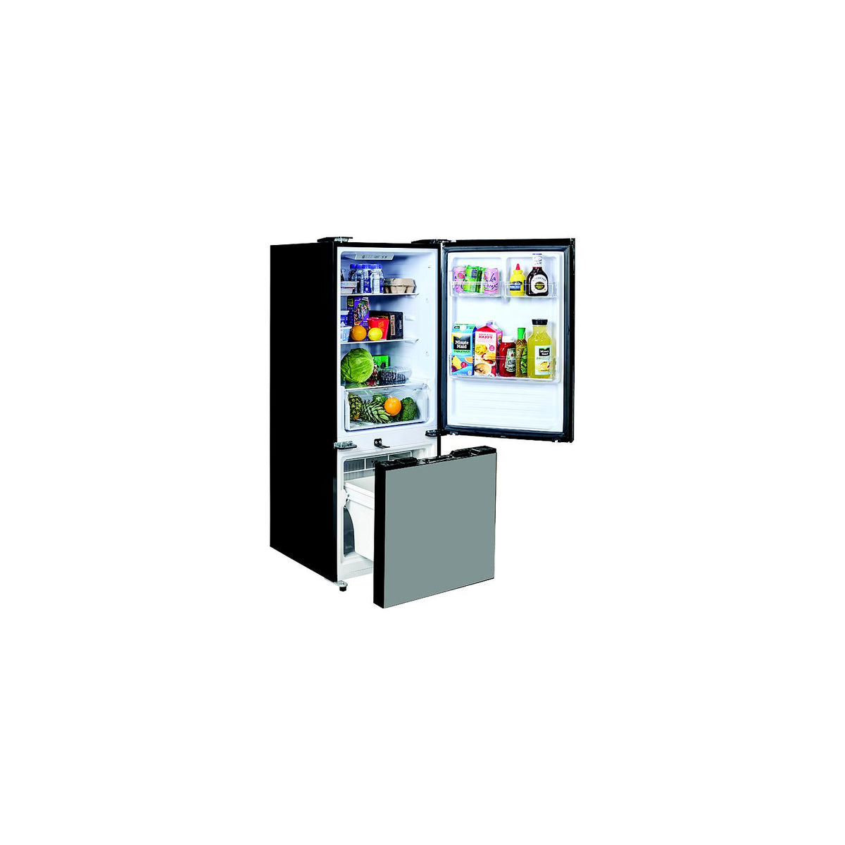 InVision Dicor 1804562 Dual Swing Door Refrigerator/Freezer, 10.7 cu. ft., Stainless - image 1
