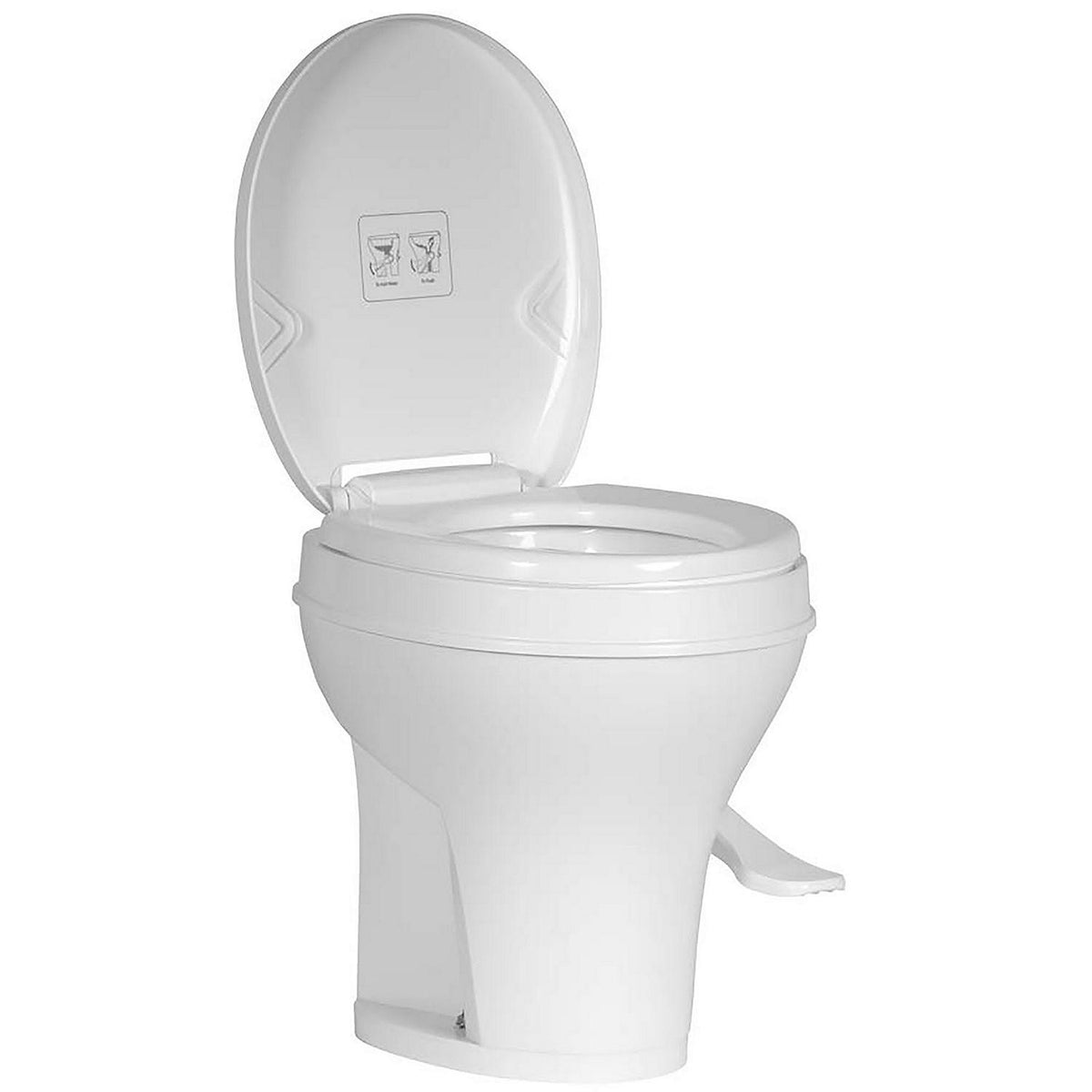 InVision Voyager Plus Rv Toilet With Porcelain Bowl, White, Full Set Height, 17.86" H x 10.67" D - 780-0092 - image 1