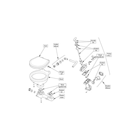 Johnson Pump Compact Manual Toilet [80-47229-01] - official Johnson Pump product image 3