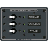 Blue Sea Systems Blue Sea 8058 AC 3 Position Toggle Circuit Breaker Panel - White Switches