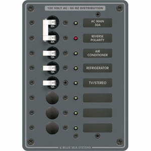 Blue Sea Systems Blue Sea 8027 AC Main +6 Position Breaker Panel - White Switches