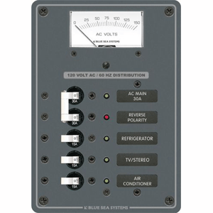 Blue Sea Systems Blue Sea 8043 AC Main +3 Positions Toggle Circuit Breaker Panel - White Switches