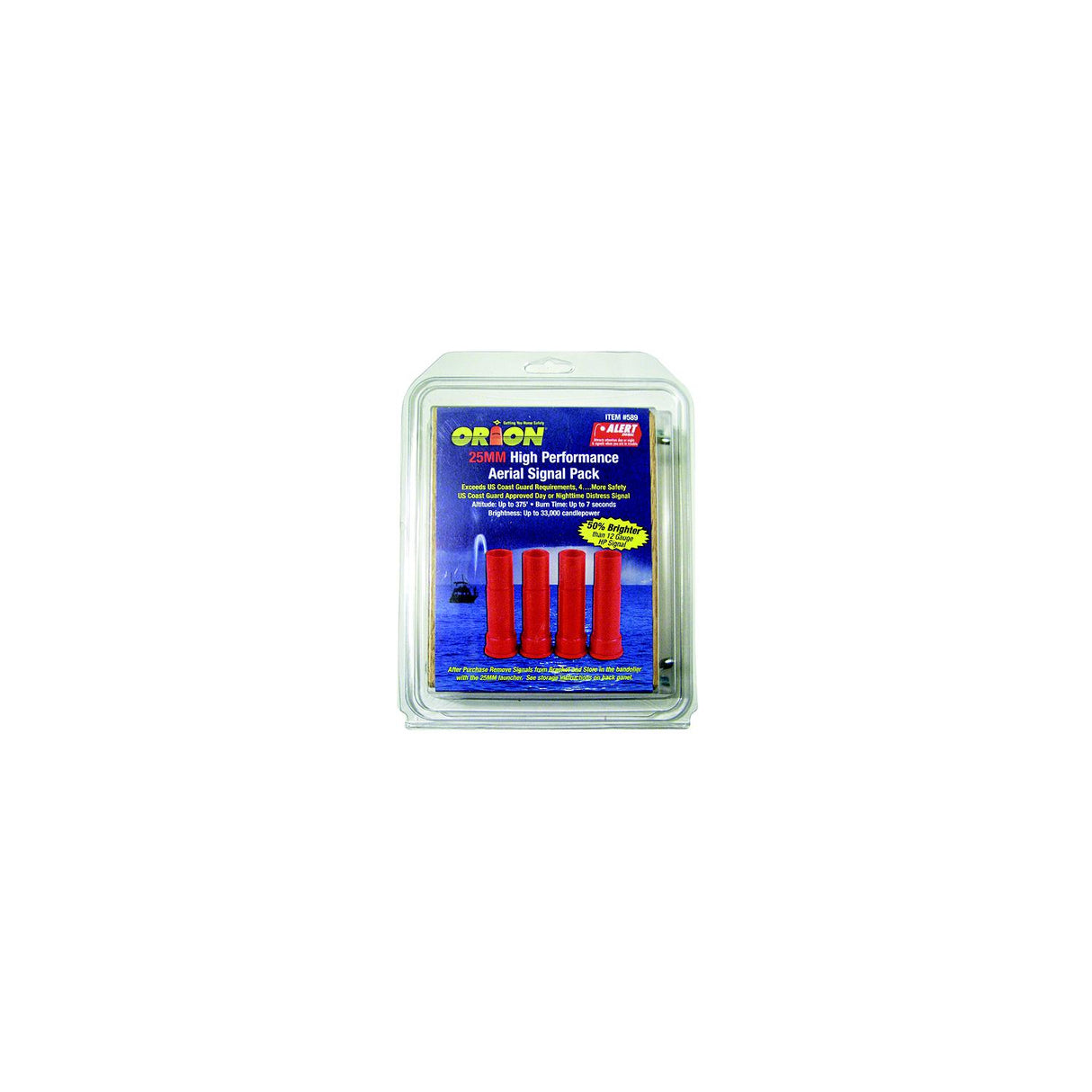 Orion Safety Products Orion 589 - 25MM High Performance Red Aerial Signal. 4-Pack - 589