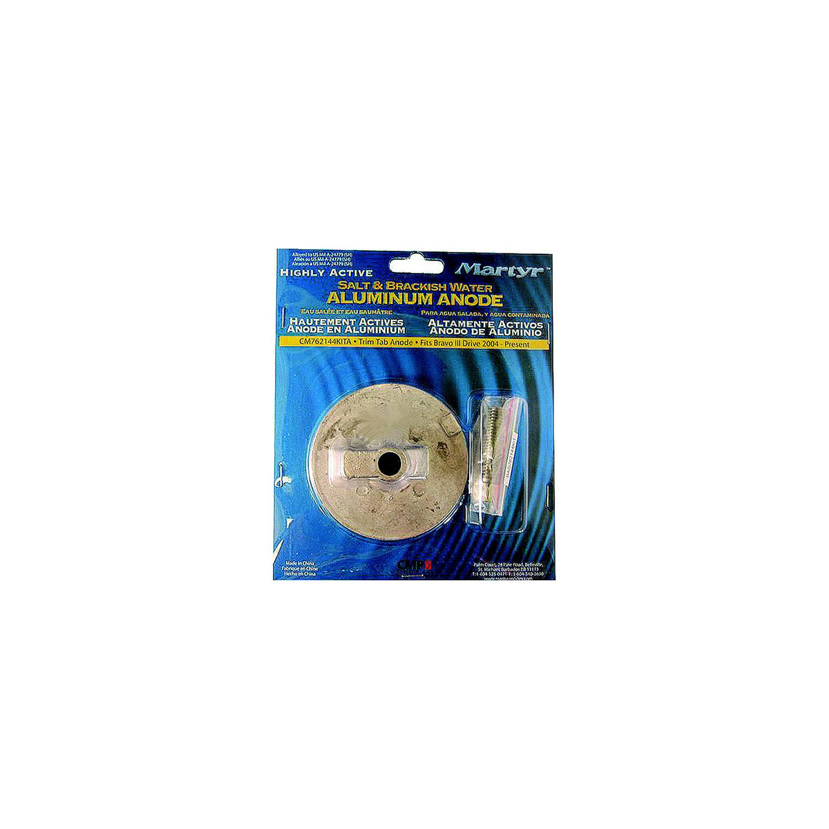 Martyr 762144 Anode w/Hardware For Mercruiser - CM762144KITA - image 1
