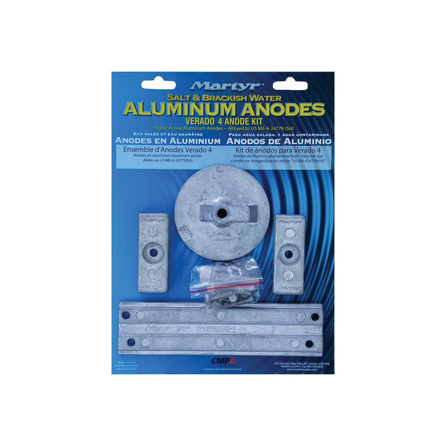 CMP Global - Martyr Mercury Verado 4-Cylinder Anode Kit - Aluminum - CMVERADO4KITA - image 1