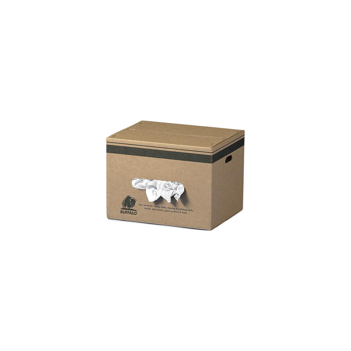 Buffalo Industries Recycled White Flannel Cloth Wipers, 25 lb. box - 10204 - image 2