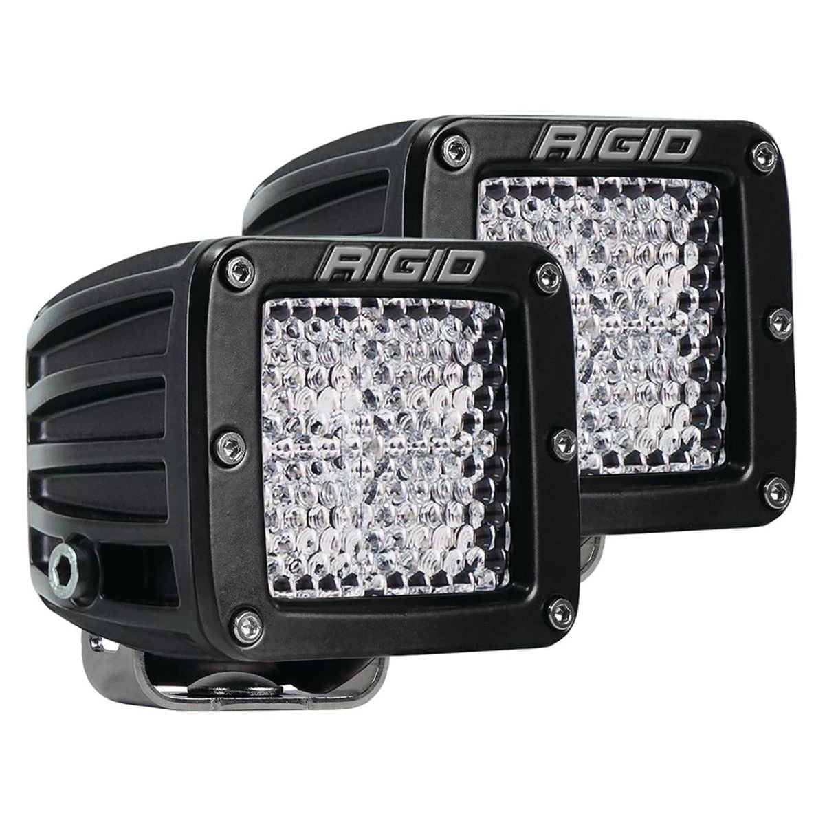 Rigid D-Series Pro L.E.D. Spreader Light (Flood Diffused, Black, Surface, Sold Per Pair) - 202513 - image 1