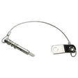 White Cap Quick Release Pin with Flip Tab and Spring (1/4” x 1”) - S-1021C - image 1