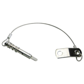White Cap Quick Release Pin with Flip Tab and Spring (1/4” x 1”) - S-1021C - image 1