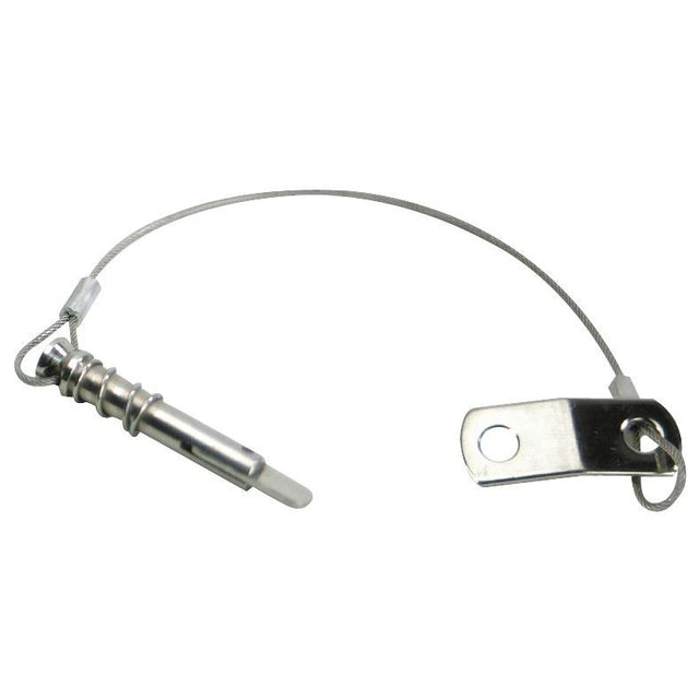 White Cap Quick Release Pin with Flip Tab and Spring (1/4” x 1”) - S-1021C - image 1