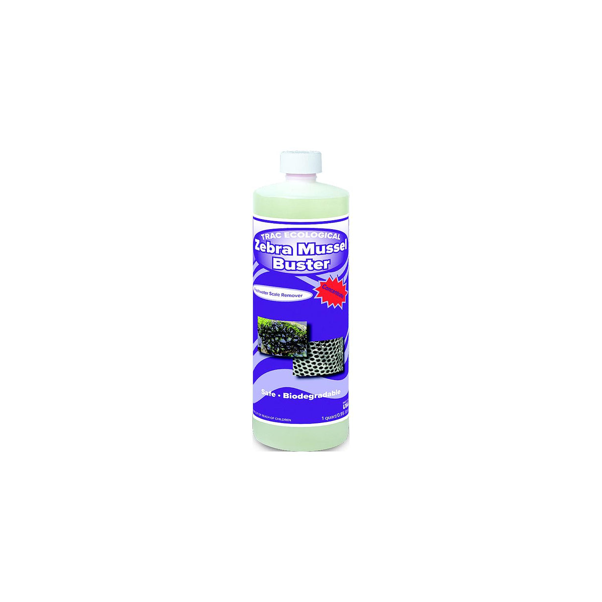 Trac Ecological 1525MG Zebra Mussel Buster, Concentrate, Quart - 1525-MQ