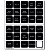 Blue Sea Systems Blue Sea 4218 Square Format Label Set for Battery Management Panels - 30