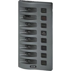 Blue Sea Systems Blue Sea 4308 WeatherDeck Water Resistant Fuse Panel - 8 Position - Grey