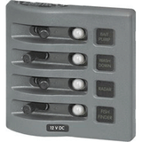 Blue Sea Systems Blue Sea 4374 WeatherDeck Water Resistant Circuit Breaker Panel - 4 Position - Grey