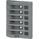 Blue Sea Systems Blue Sea 4376 WeatherDeck Water Resistant Circuit Breaker Panel - 6 Position - Grey