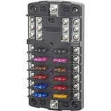 Blue Sea Systems Blue Sea 5031 ST Blade Fuse Block w/o Cover - 12 Circuit w/Negative Bus