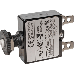 Blue Sea Systems Blue Sea 7050 3A Push Button Thermal with Quick Connect Terminals
