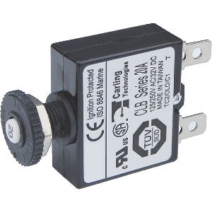 Blue Sea Systems Blue Sea 7057 20A Push Button Thermal with Quick Connect Terminals