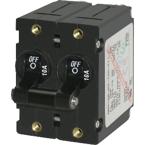 Blue Sea Systems Blue Sea 7232 A-Series Double Pole Toggle - 10A - Black