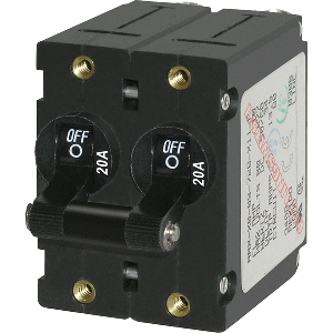 Blue Sea Systems Blue Sea 7236 A-Series Double Pole Toggle - 20A - Black