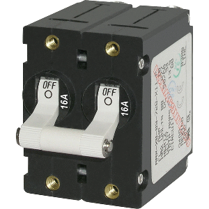 Blue Sea Systems Blue Sea 7294 A-Series Double Pole Toggle - 16A - White