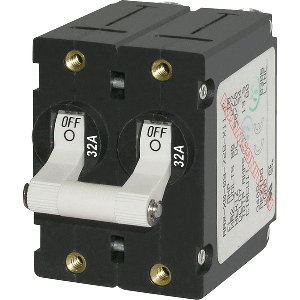 Blue Sea Systems Blue Sea 7295 A-Series Double Pole Toggle - 32A - White
