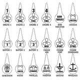 Blue Sea Systems Blue Sea 7902 Icon Circuit Identification Label Kit for Battery Switches