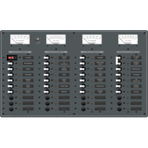 Blue Sea Systems Blue Sea 8095 AC Main +8 Positions / DC Main +29 Positions Toggle Circuit Breaker Panel (White Switches)