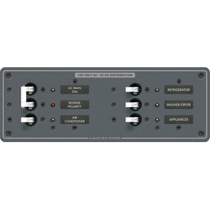 Blue Sea Systems Blue Sea 8099 AC Main +4 Positions Toggle Circuit Breaker Panel (White Switches)