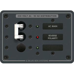 Blue Sea Systems Blue Sea 8129 AC Main + Branch A-Series Toggle Circuit Breaker Panel (230V) - Main + 1 Position