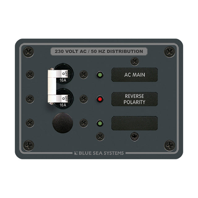 Blue Sea Systems Blue Sea 8129 AC Main + Branch A-Series Toggle Circuit Breaker Panel (230V) - Main + 1 Position