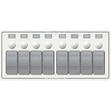 Blue Sea Systems Blue Sea 8271 Water Resistant Panel - 8 Position - White - Horizontal Mount
