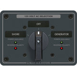 Blue Sea 8365 AC Rotary Switch Panel 65 Ampere 2 Positions + OFF, 2 Pole [8365]
