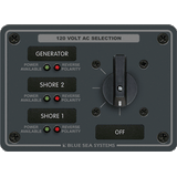 Blue Sea Systems Blue Sea 8366 AC Rotary Switch Panel 30 Ampere 3 Positions + OFF, 2 Pole