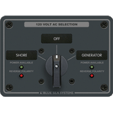 Blue Sea Systems Blue Sea 8367 AC Rotary Switch Panel 30 Ampere 2 Positions + OFF, 2 Pole